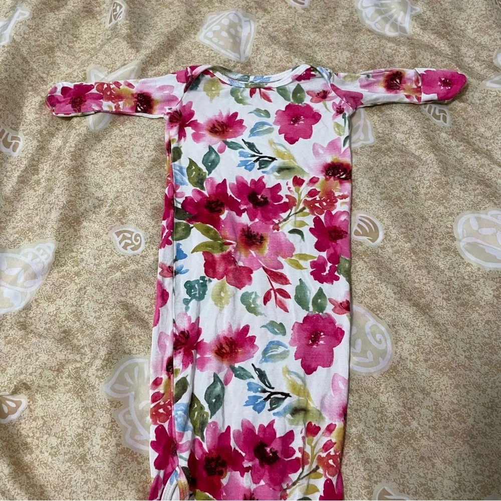 Milkmaid Goods Baby Girls’ Knotted Gown Floral Size Newborn